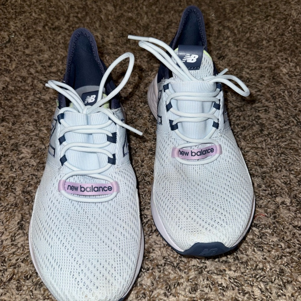 New Balance White and Gray Athletic Shoes